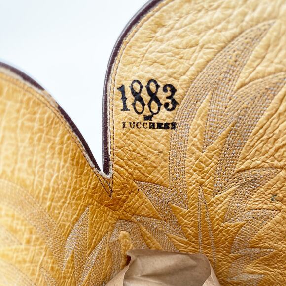 Lucchese Savannah N4540 Women’s 8.5 Tan Leather Snip Toe Cowgirl Western Boots - Picture 10 of 11